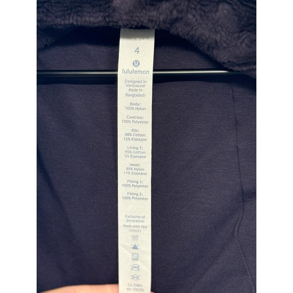 Lululemon Glyde  Scuba Hoodie in Boysenberry Size 4 Insulated Winter Jacket - Picture 6 of 9